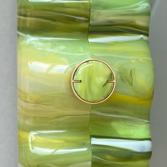 Cult Gaia Green and Yellow Swirled Clutch - Picture 5 of 6